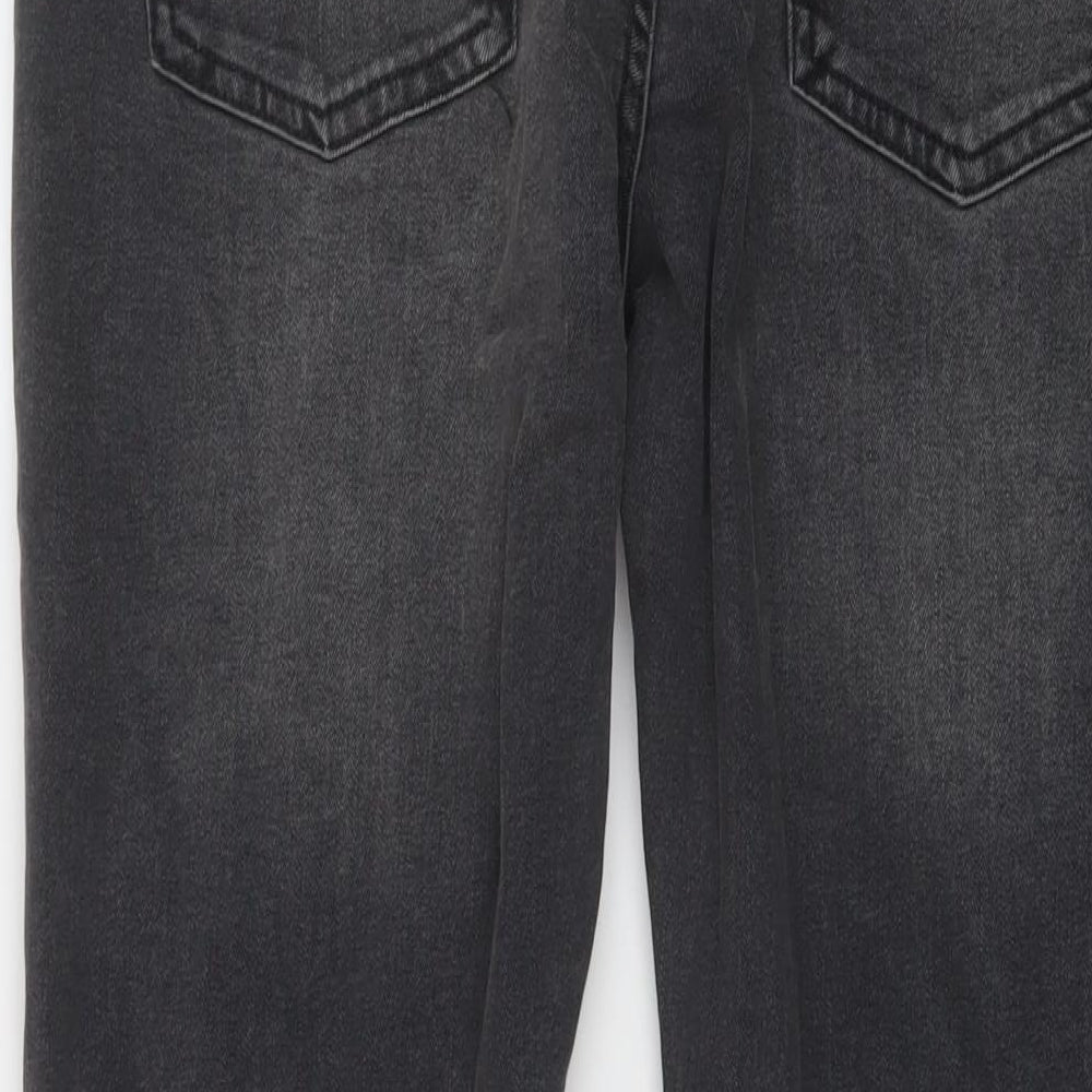 Denim & Co. Mens Grey Cotton Straight Jeans Size 34 in L34 in Slim Button