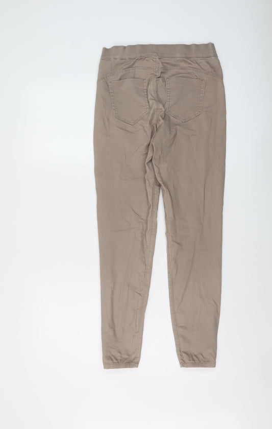 Denim & Co. Womens Beige Cotton Jegging Jeans Size 10 L28 in Regular