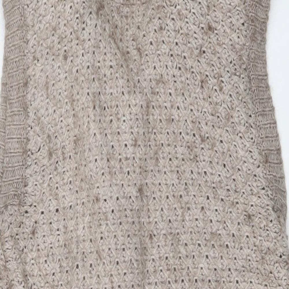 Womens UK Size 12 River Island Beige Cardigan Jumper