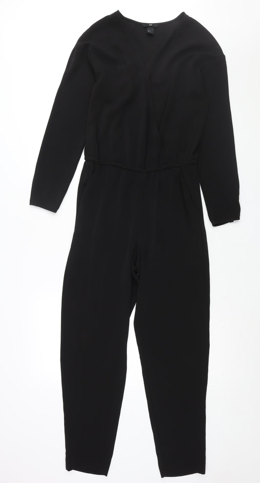 Womens UK Size 8 H&M One-Piece Black Jumpsuit
