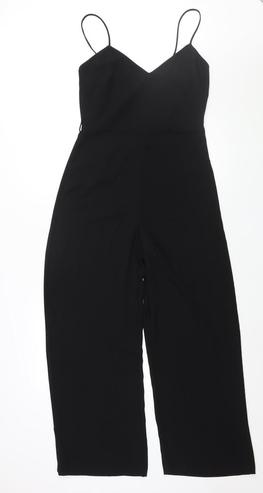 Womens UK Size 10 Dorothy Perkins One-Piece Black Jumpsuit