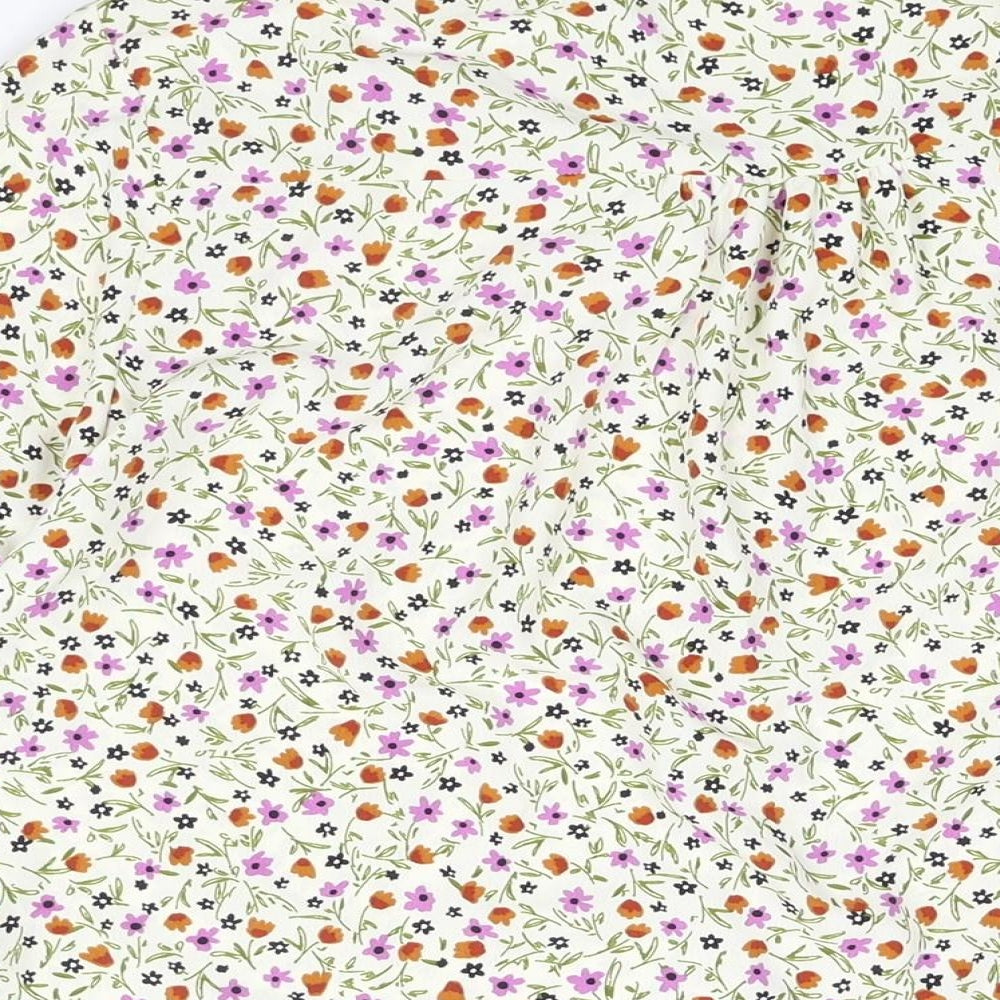 Womens UK Size S Zara Multicoloured Basic Blouse