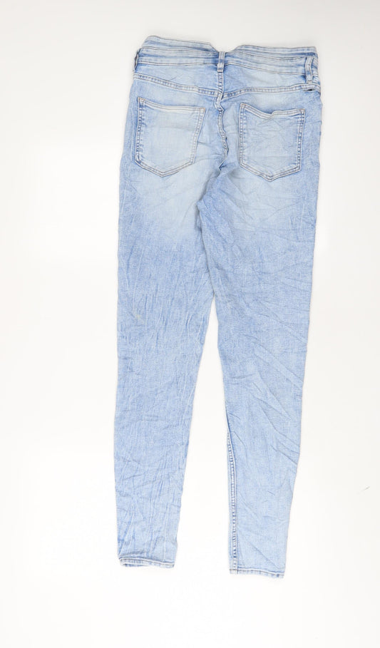 Womens UK Size 10 H&M Regular Fit Skinny Blue Jeans