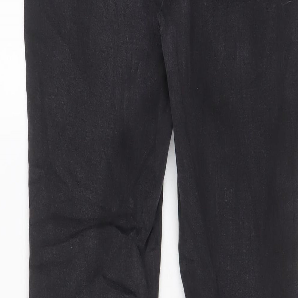 TU Womens Grey Cotton Skinny Jeans Size 14 L28 in Regular Zip