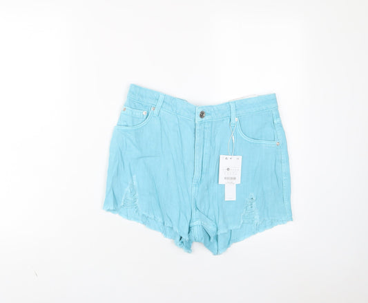 Womens UK Size 8 Bershka Regular Fit Basic Shorts