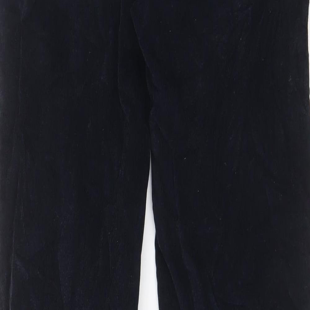 F&F Mens Blue Cotton Trousers Size 30 in L30 in Regular Zip