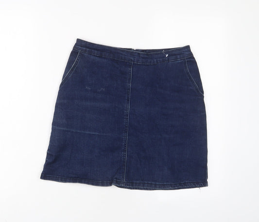 Womens UK Size 6 Oasis A-Line Denim Skirt