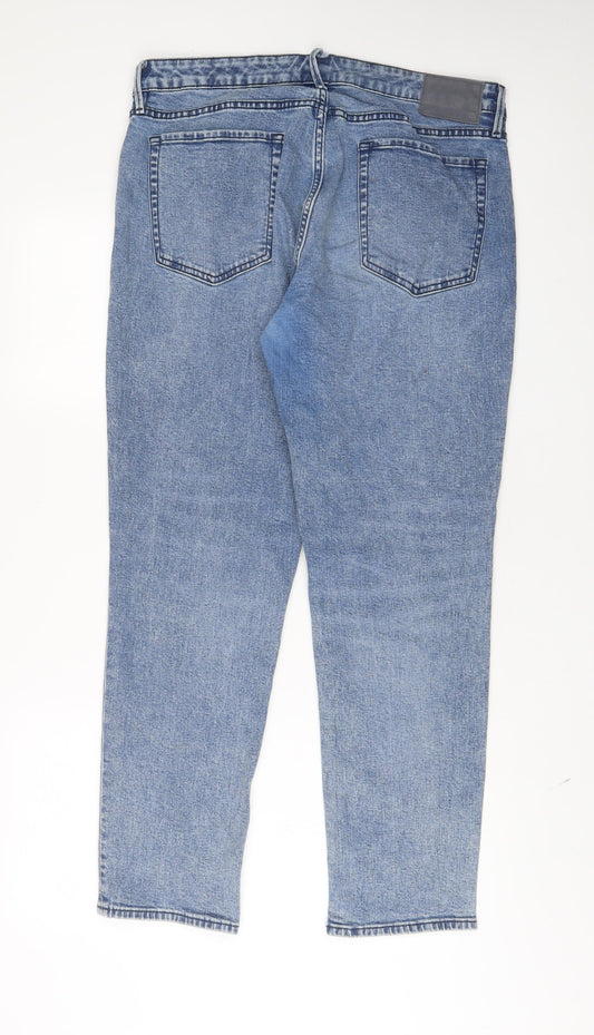 Bonobos Mens Blue Cotton Straight Jeans Size 34 in L30 in Regular Zip