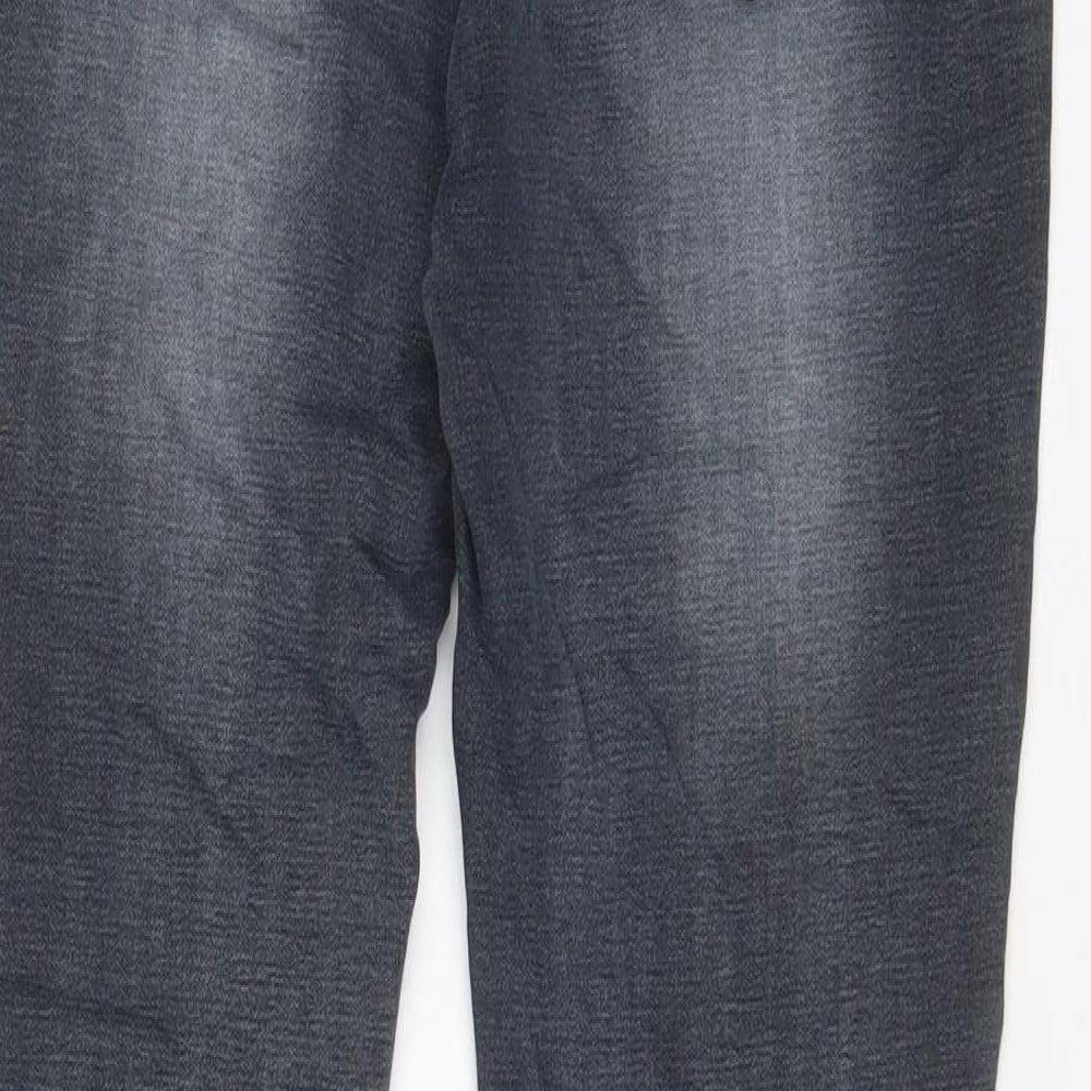 Denim & Co. Womens Grey Cotton Skinny Jeans Size 12 L27 in Regular Zip