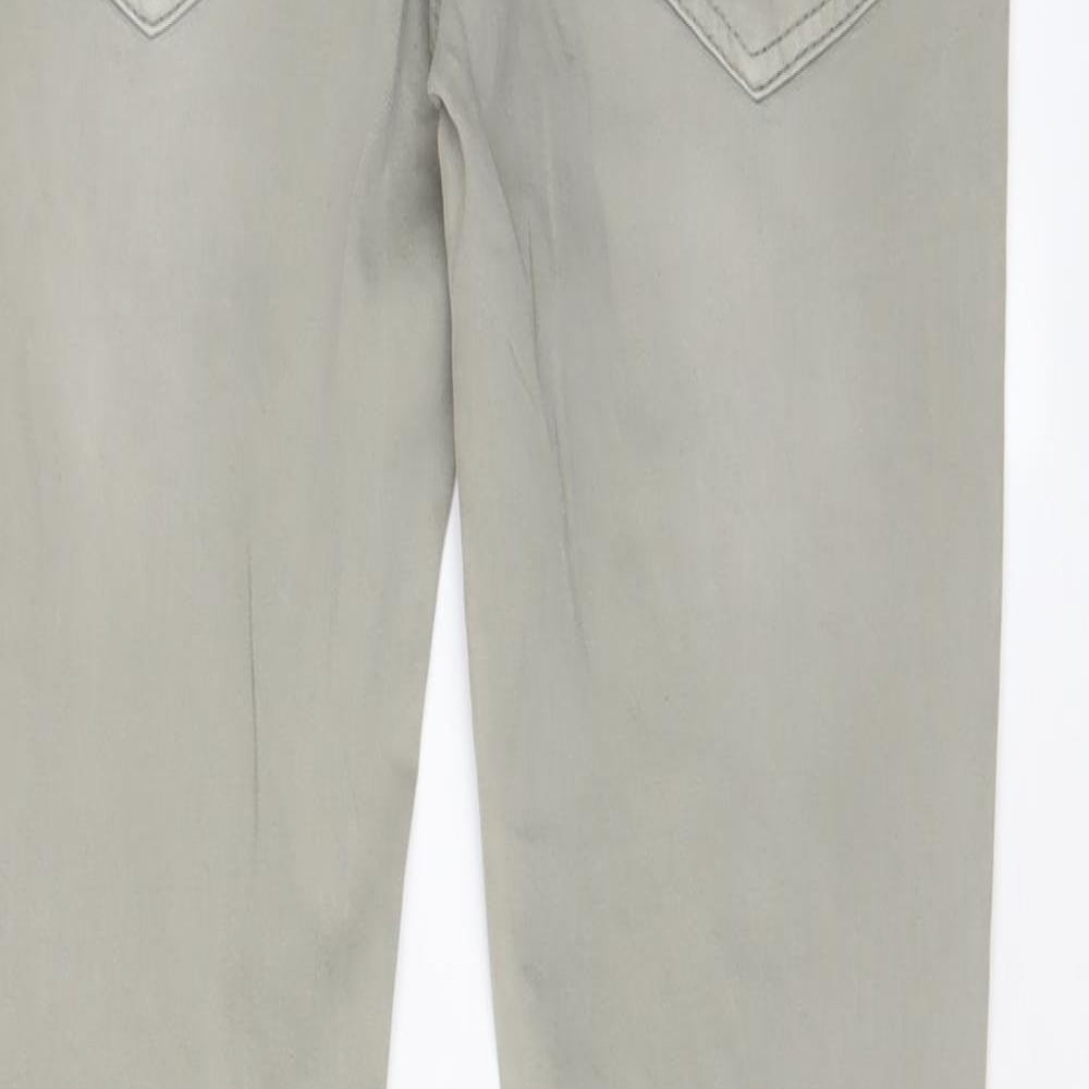 Analucy Womens Green Cotton Skinny Jeans Size 10 L26 in Regular Zip