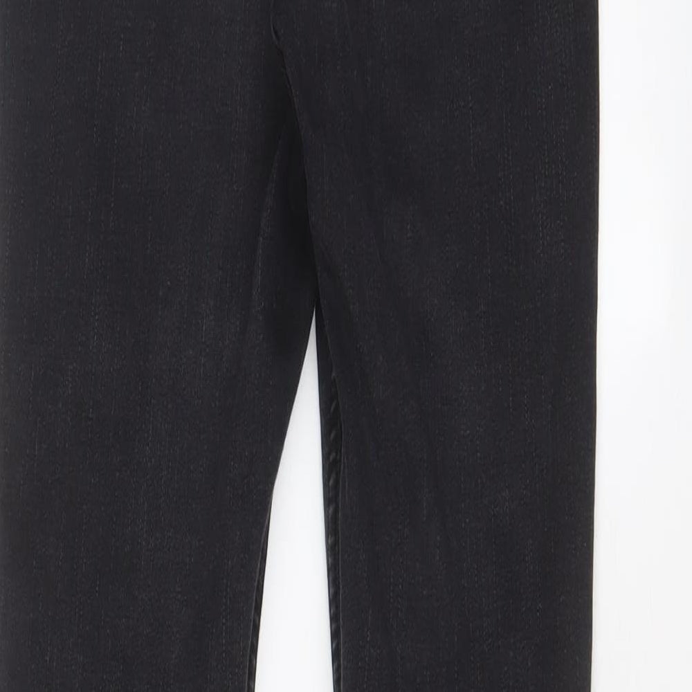 Denim & Co. Womens Grey Cotton Skinny Jeans Size 10 L28 in Regular Zip