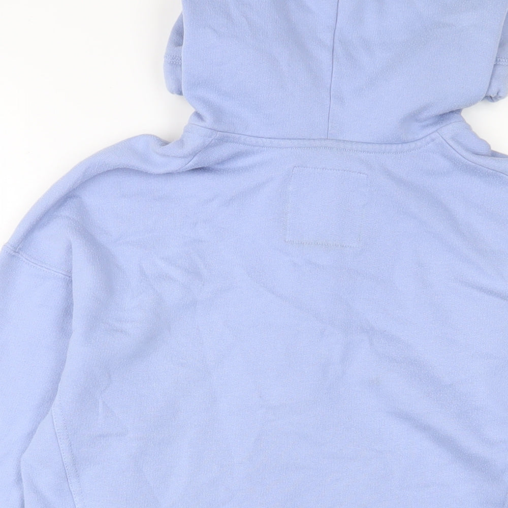 Hollister Womens Purple Cotton Pullover Hoodie Size 2XS Zip - Embroidered, Logo