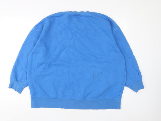 H&M Womens Blue Cotton Pullover Sweatshirt Size L Pullover - San Francisco