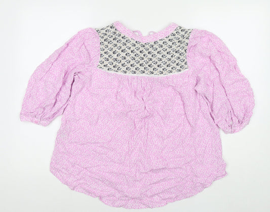 Womens UK Size 10 Marks and Spencer Pink Basic Blouse