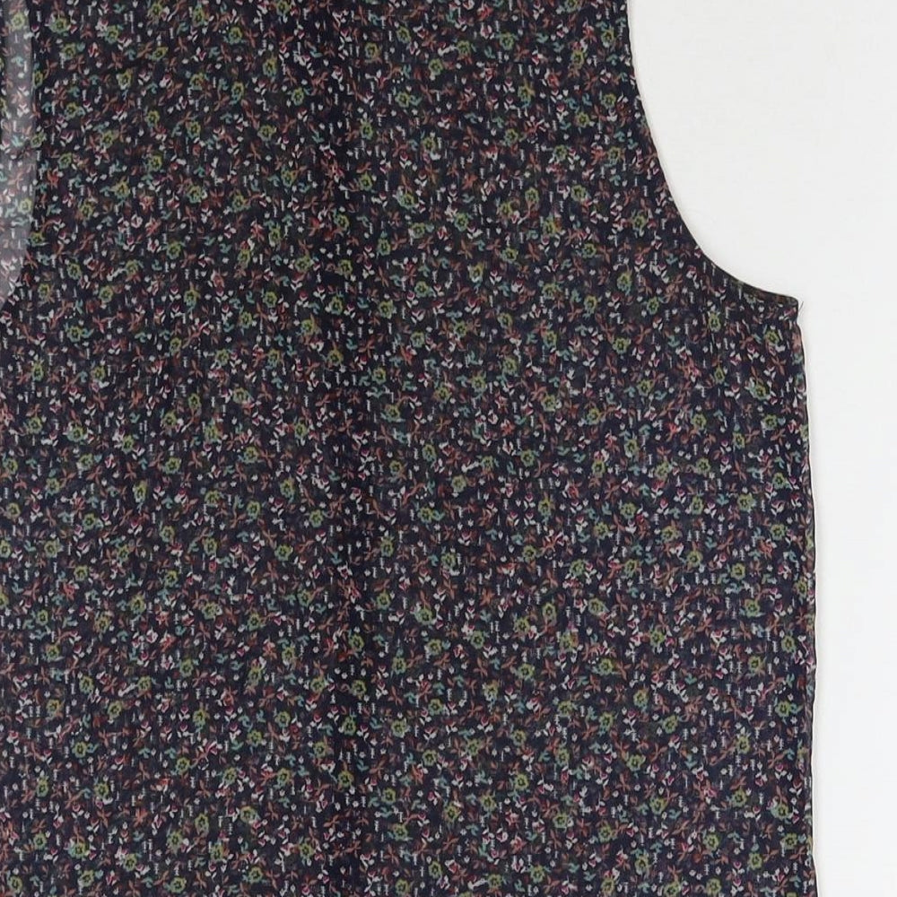 Womens UK Size 14 New Look Multicoloured Basic Button-Up