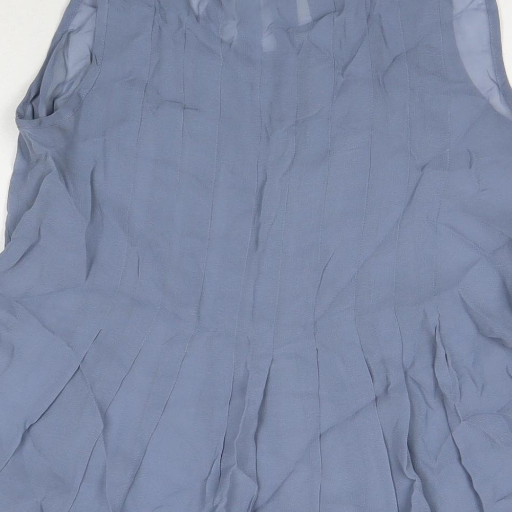 Womens UK Size 8 Monsoon Blue Basic Blouse