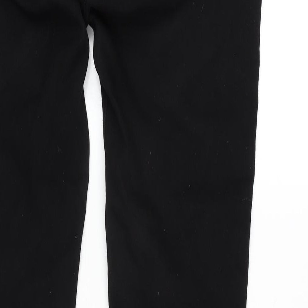 NEXT Womens Black Cotton Blend Skinny Jeans Size 12 L31 in Regular Zip