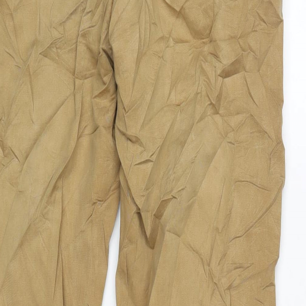 F&F Mens Brown Cotton Blend Straight Jeans Size 38 in L28 in Regular Button