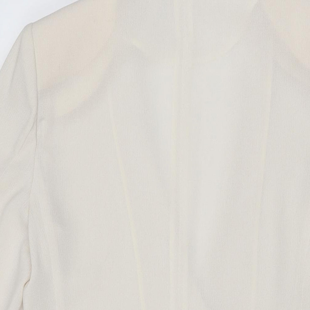 Wish Womens Ivory Polyester Shift Size 14 V-Neck Button