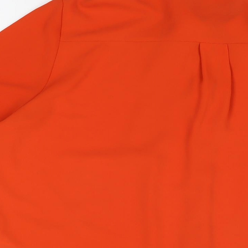 Womens UK Size 14 Dorothy Perkins Red Basic Button-Up