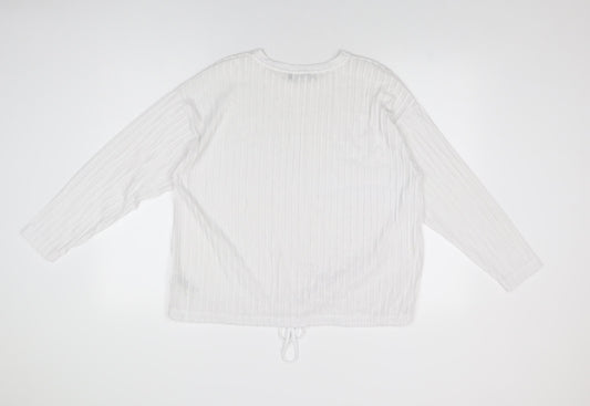 Womens UK Size 10 Marks and Spencer White Basic T-Shirt