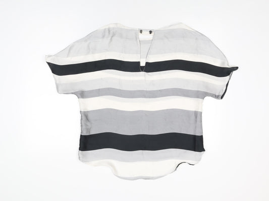 Womens UK Size M Zara Grey Basic Blouse