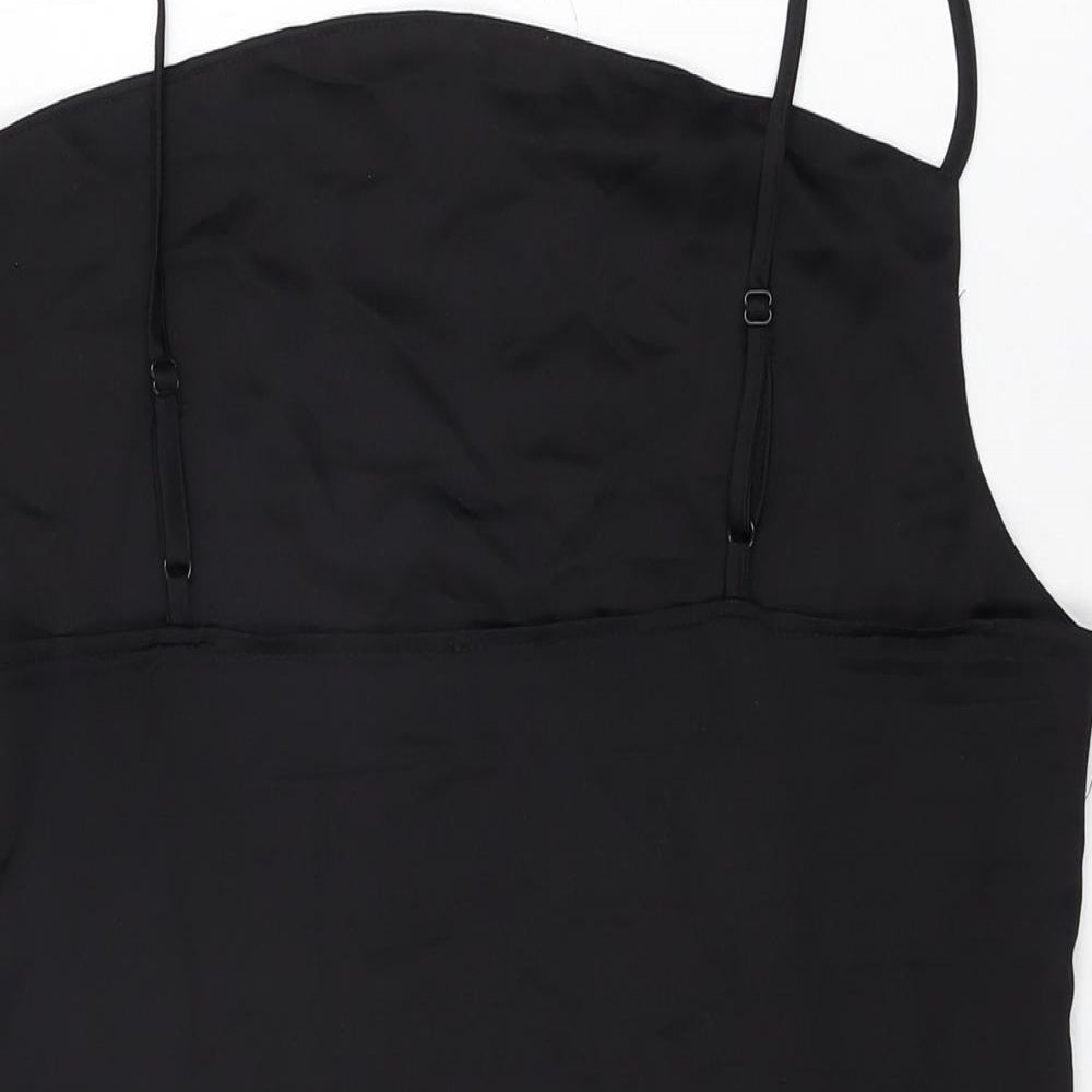 I SAW IT FIRST Womens Black Polyester Camisole T-Shirt Size 14 Cowl Neck