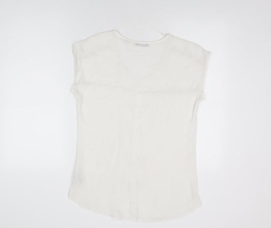 Womens UK Size 10 NEXT White Basic T-Shirt