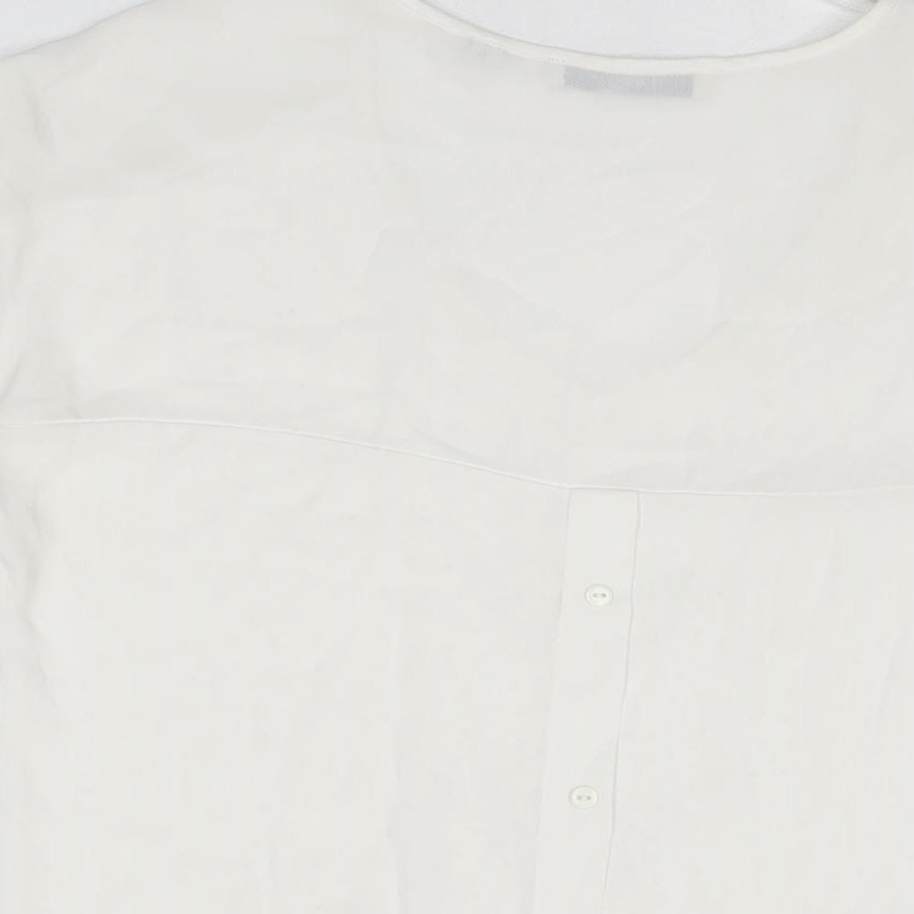 Womens UK Size 10 NEXT White Basic T-Shirt
