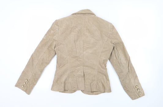 Principles Womens Beige Jacket Blazer Size 8 Button