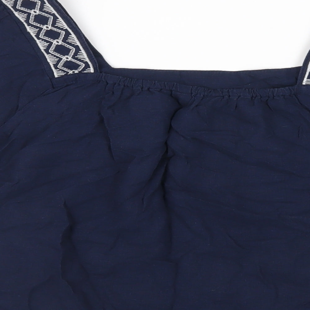 Womens UK Size 10 Marks and Spencer Blue Basic Blouse