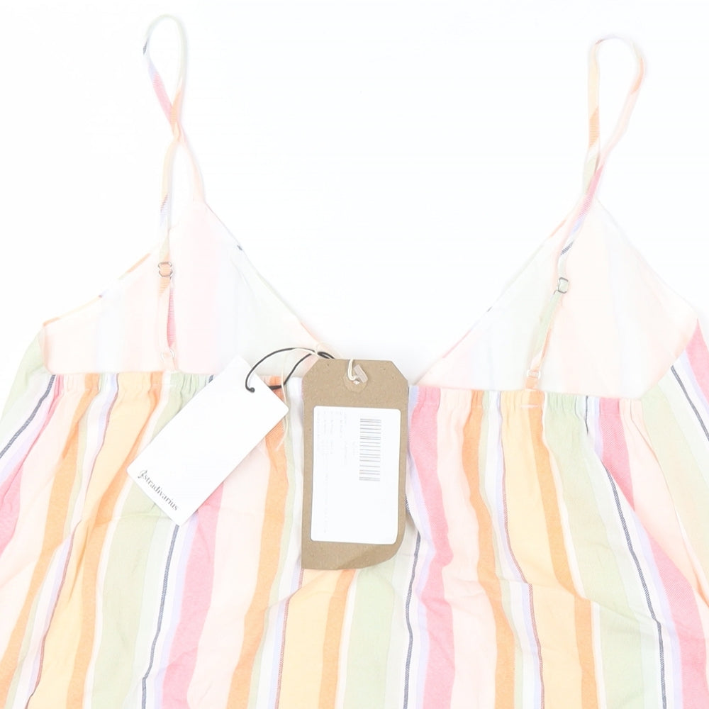 Womens UK Size M Stradivarius Multicoloured Camisole Tank