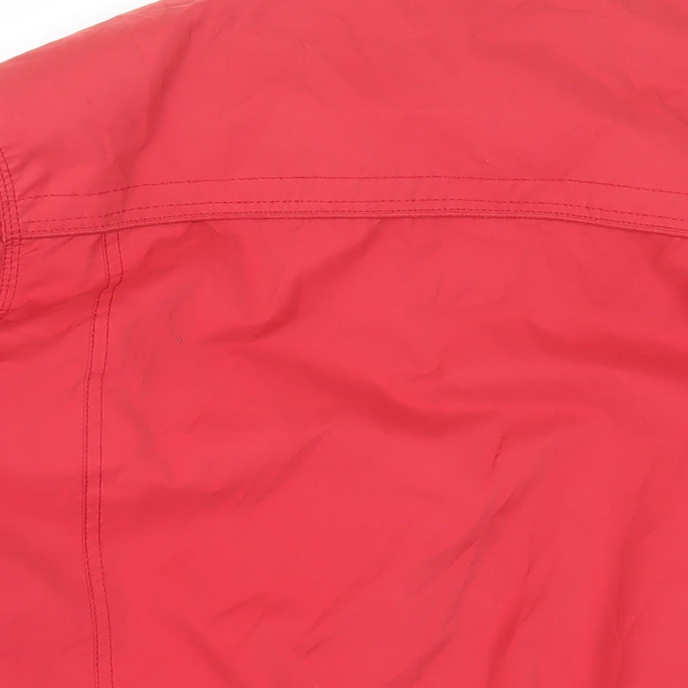 Mens UK Size L Saxon Red Bomber Jacket