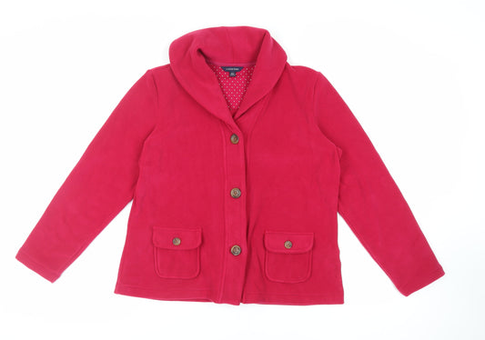 Womens UK Size M Lands' End Pink Jacket