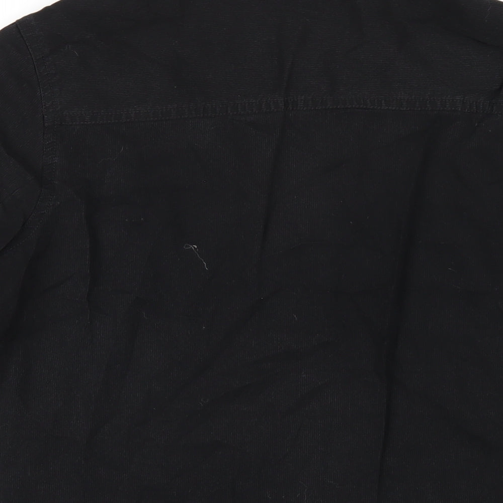 Womens UK Size 10 Marks and Spencer Black Basic Button-Up