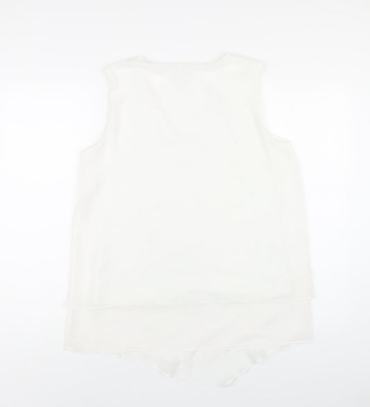 Womens UK Size 14 Phase Eight White Basic Tank
