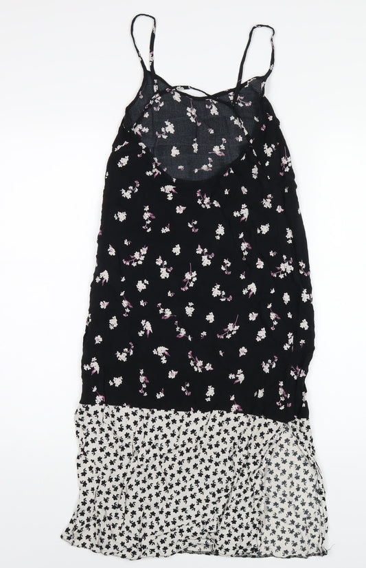 ASOS Womens Multicoloured Geometric Viscose A-Line Size 6 Round Neck Pullover