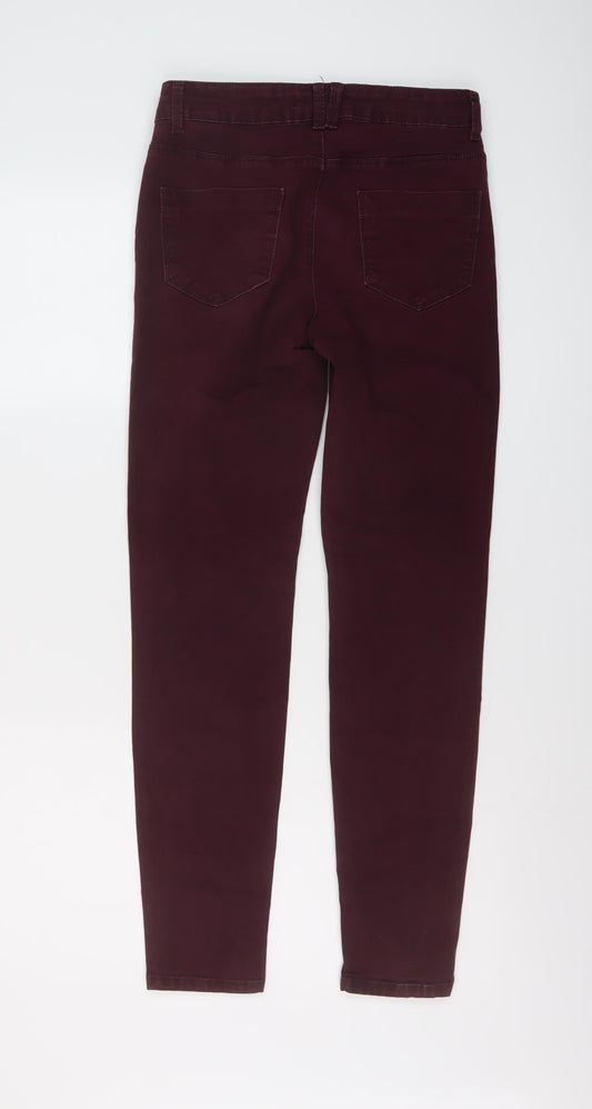 Womens UK Size 8 Marks and Spencer Regular Fit Skinny Purple Jeans