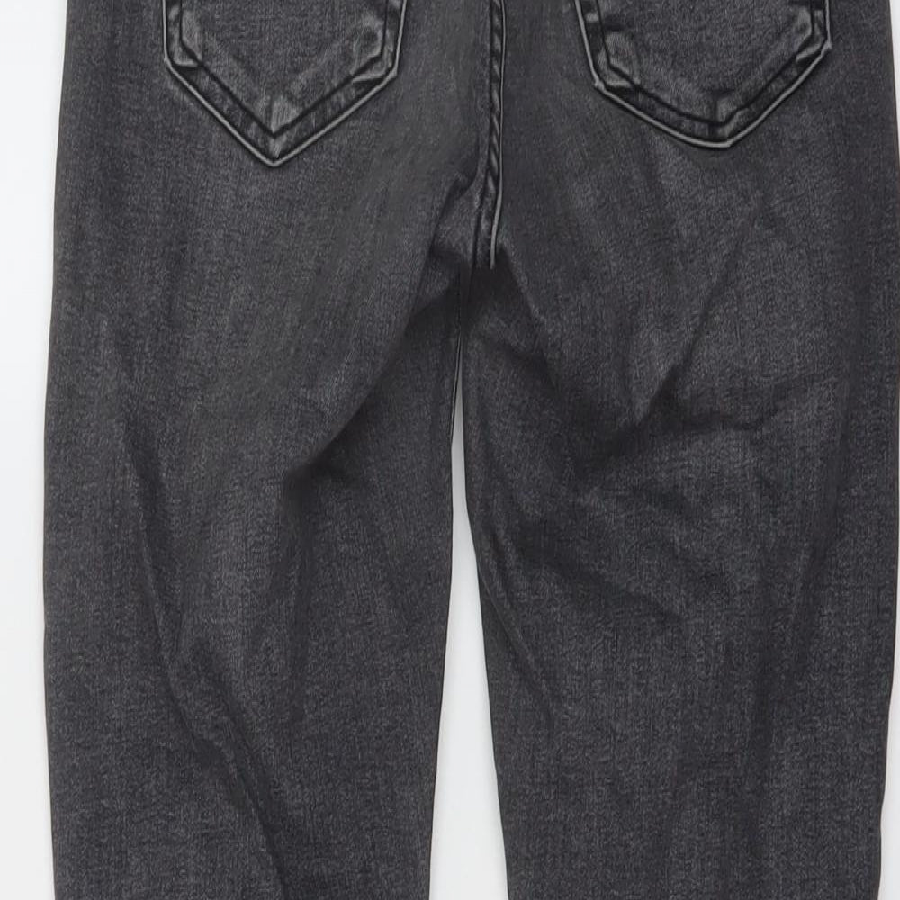 Topshop Womens Grey Cotton Skinny Jeans Size 26 in L24 in Regular Button