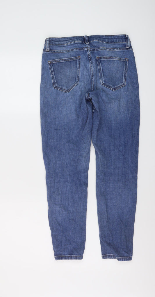 Topshop Womens Blue Cotton Mom Jeans Size 26 in L26 in Regular Button