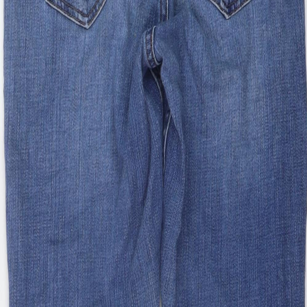 Topshop Womens Blue Cotton Mom Jeans Size 26 in L26 in Regular Button