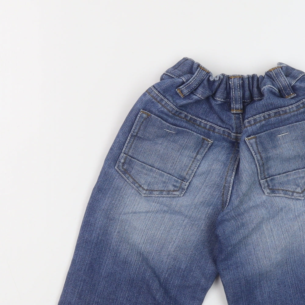 George Boys Blue Cotton Straight Jeans Size 2-3 Years Regular Button