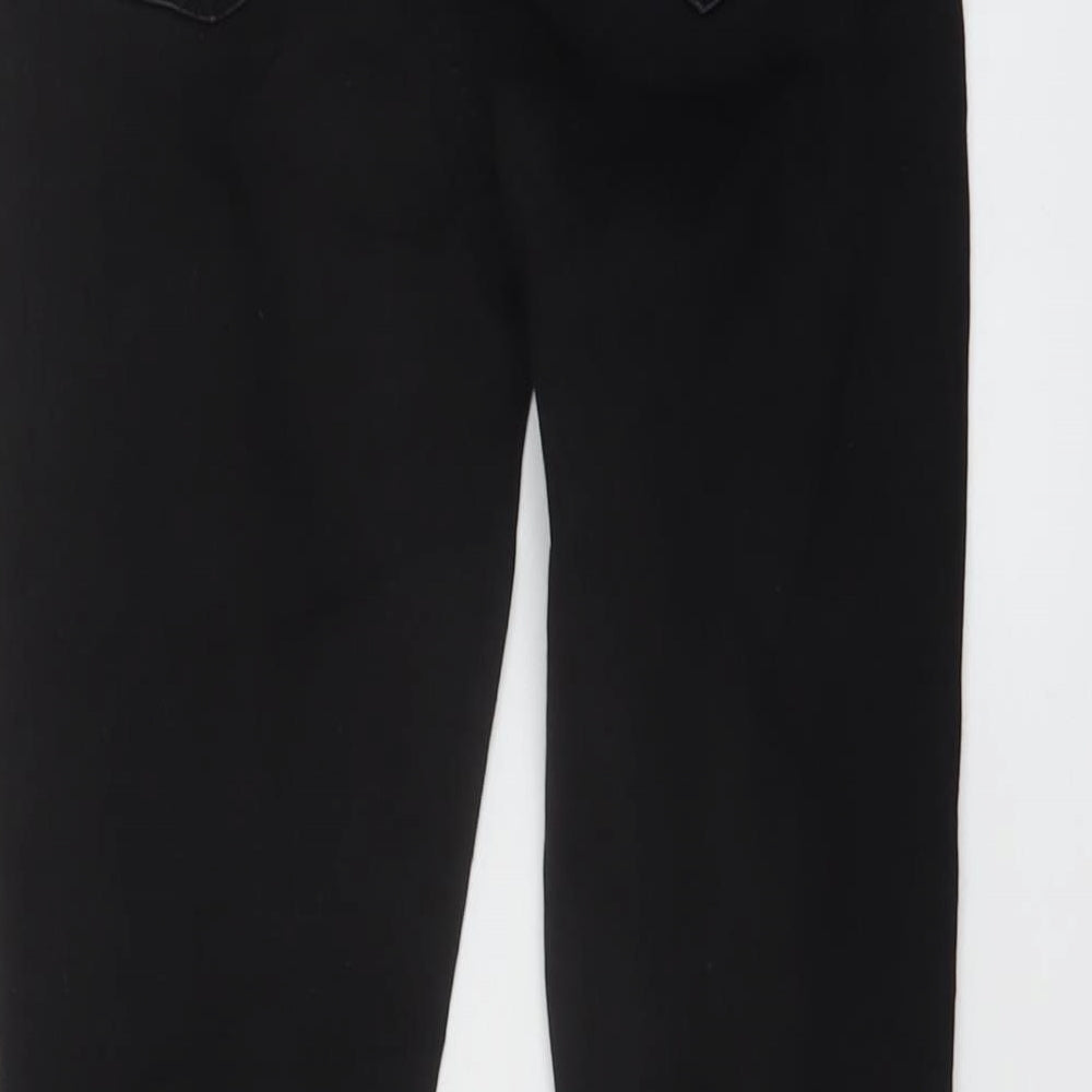 Denim & Co. Womens Black Cotton Skinny Jeans Size 8 L27 in Regular Button