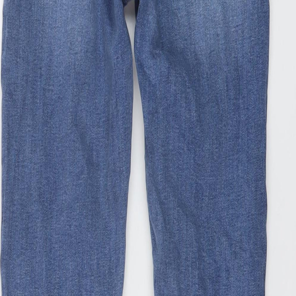 Oasis Womens Blue Cotton Skinny Jeans Size 8 L30 in Regular Button
