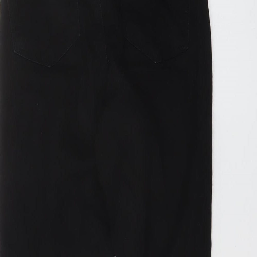 Dorothy Perkins Womens Black Cotton Skinny Jeans Size 6 L26 in Regular Button