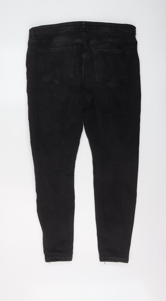 Denim & Co. Womens Beige Cotton Skinny Jeans Size 18 L27 in Regular Button