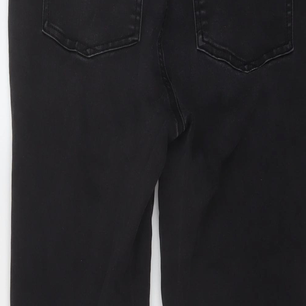 TU Womens Grey Cotton Skinny Jeans Size 14 L27 in Regular Button