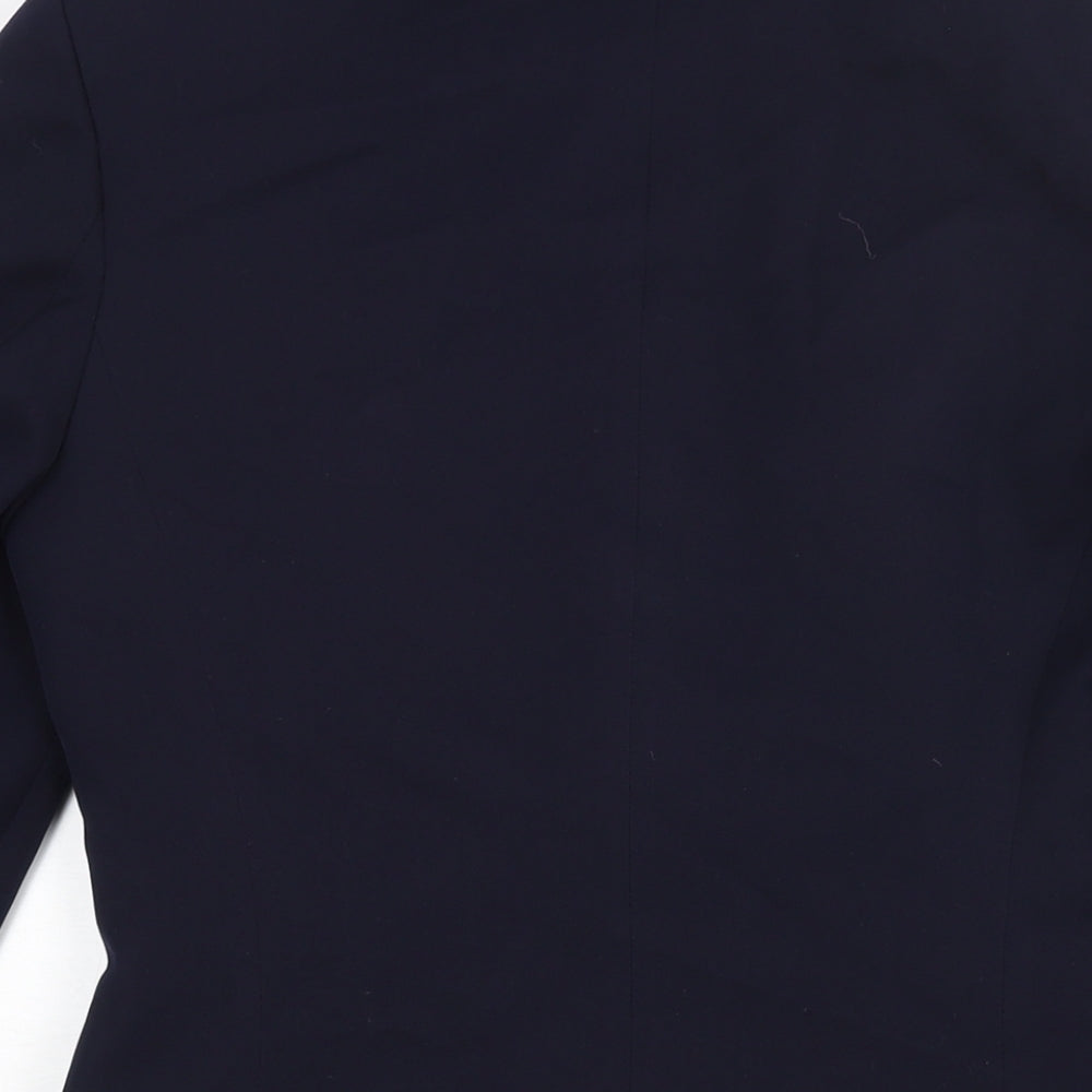 St Michael Womens Blue Polyester Jacket Suit Jacket Size 10