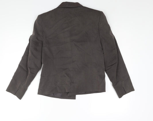Minuet Womens Brown Jacket Blazer Size 12 Button