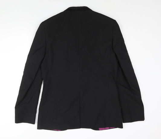 Mens UK Size 40 Marks and Spencer Regular Black Suit Tuxedo